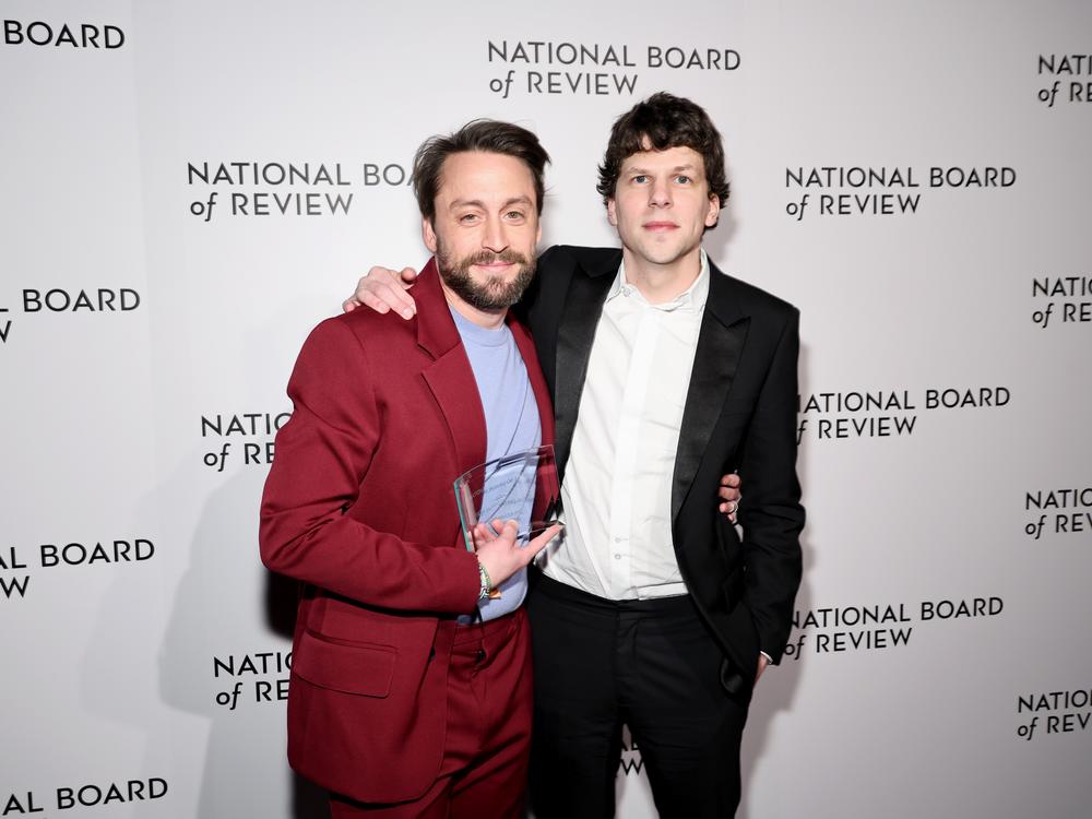 (L-R) Kieran Culkin and Jesse Eisenberg at The National Board of Review Annual Awards Gala in January.