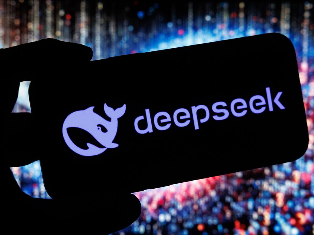 A DeepSeek artificial intelligence logo on a mobile, arranged in Riga, Latvia, on Monday, Jan. 27, 2025.