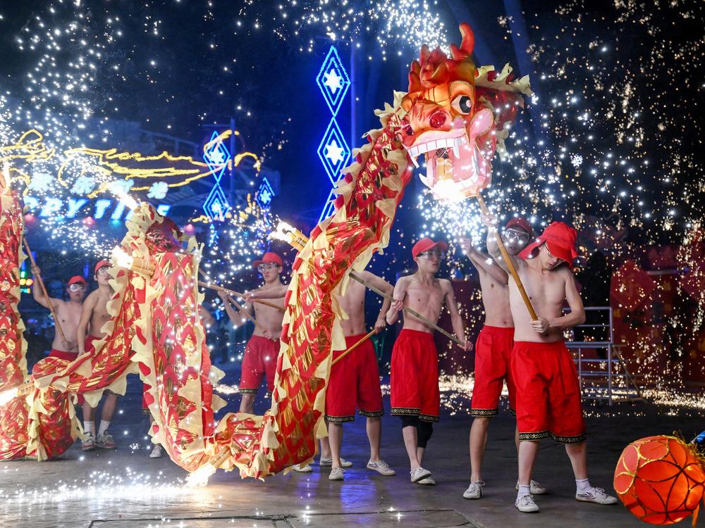 Beijing, China: Dragon dancers perform at a park on the first day of the Lunar New Year of Snake on Jan. 29.