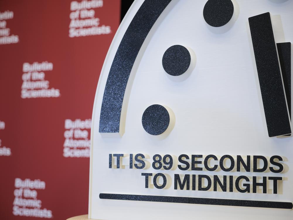 The 2025 Doomsday Clock — displayed at the United States Institute of Peace in Washington, D.C. on Tuesday — is the closest it's ever been to midnight.