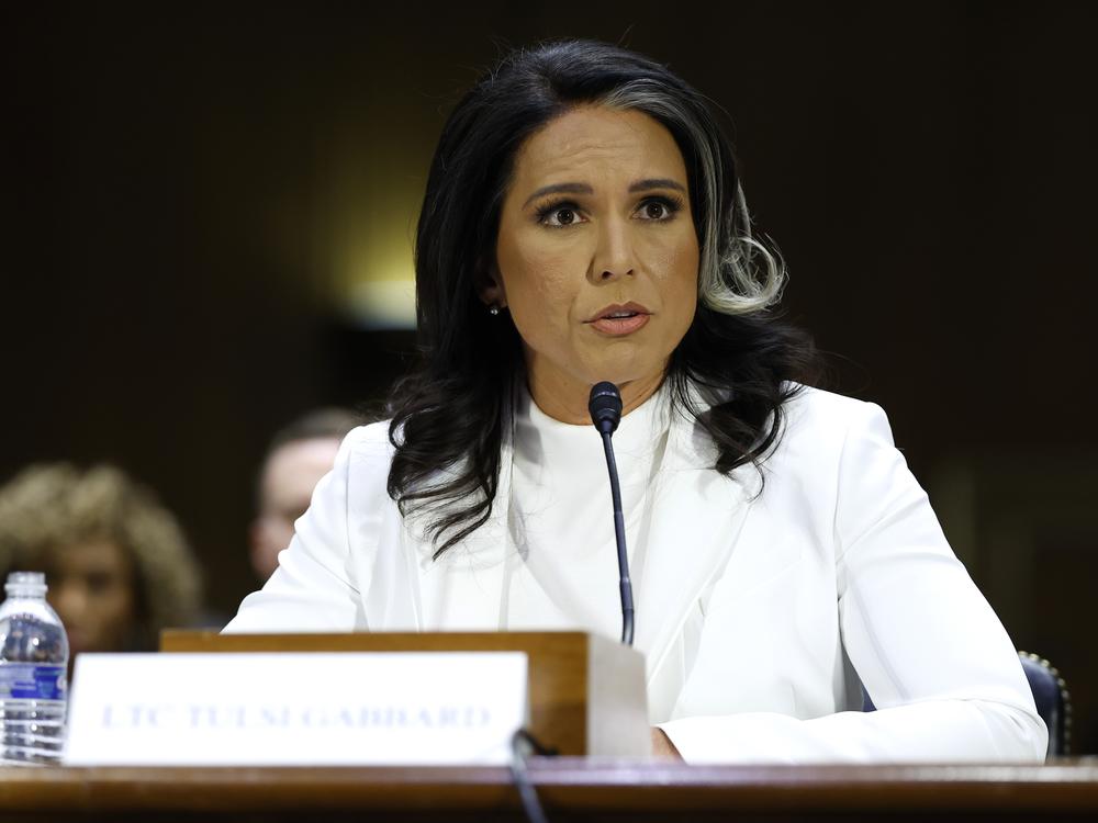 Tulsi Gabbard, President Donald Trump's nominee to be director of national intelligence, testifies during her confirmation hearing before the Senate Intelligence Committee on Jan. 30 in Washington, D.C.