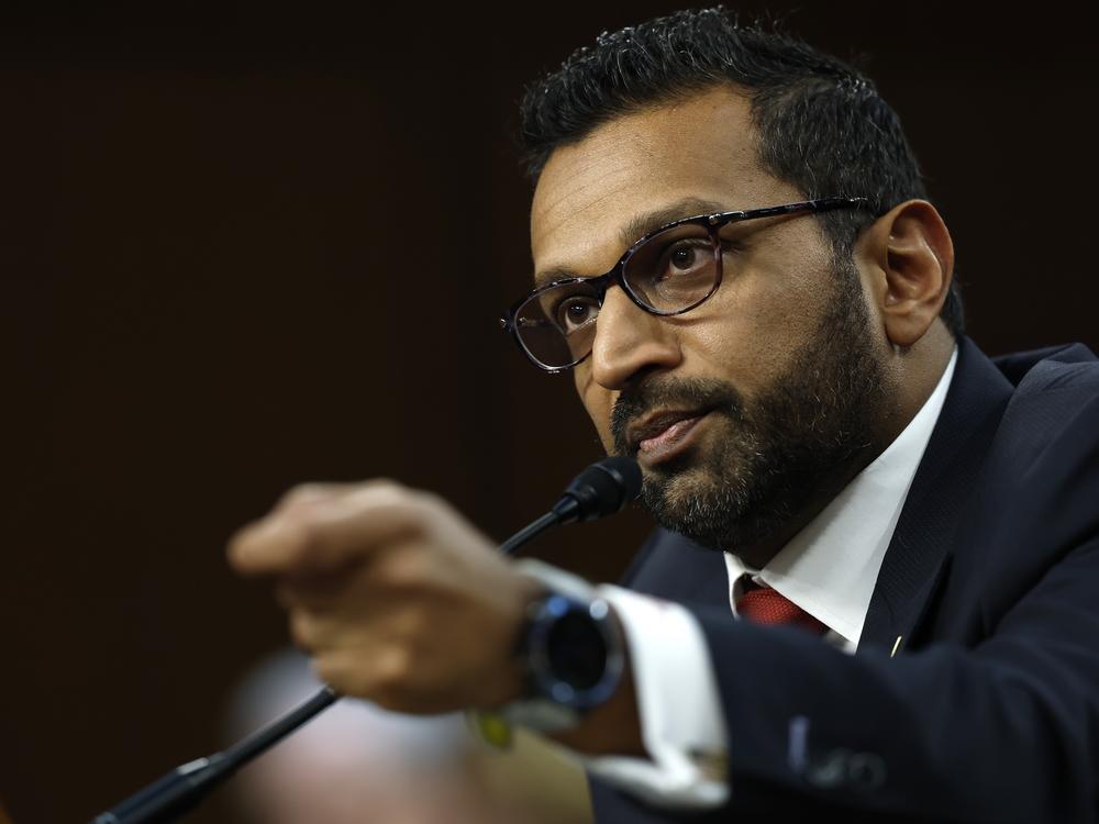 Kash Patel, President Trump's nominee to serve as the next director of the FBI, testifies during his confirmation hearing before the Senate Judiciary Committee on Thursday.