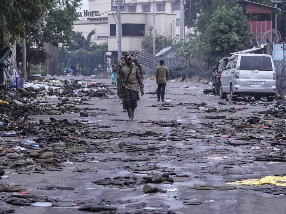M23 rebels patrol the streets of Goma, Democratic Republic of the Congo, Wednesday.