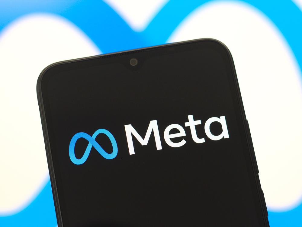 In this photo illustration, the Meta Platforms, Inc. logo is seen displayed on a smartphone screen.