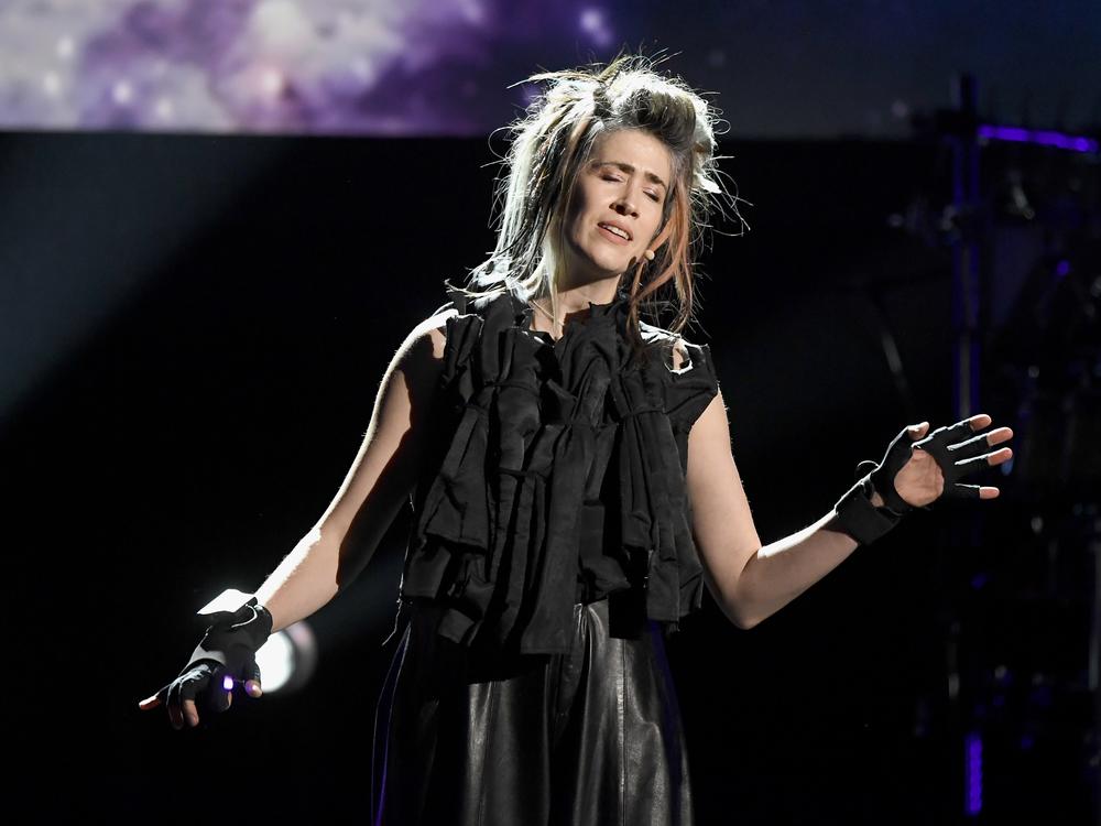Imogen Heap, seen here performing during the 62nd annual Grammy Awards on Jan. 26, 2020, in Los Angeles, scored her first song on the <em>Billboard</em> Hot 100 pop chart this month, 30 years into her career.