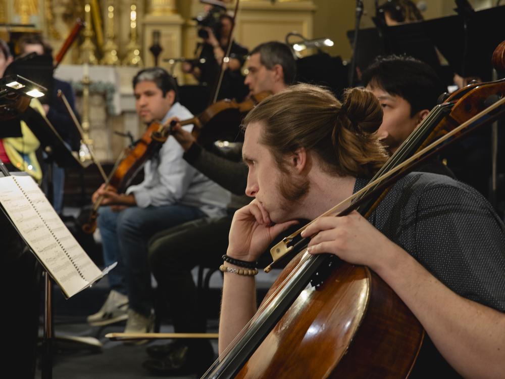 Members of Opera Lafayette, OperaCréole and the Louisiana Philharmonic Orchestra rehearse Edmond Dédé's 1887 opera <em>Morgiane</em> at St. Louis Cathedral in New Orleans.