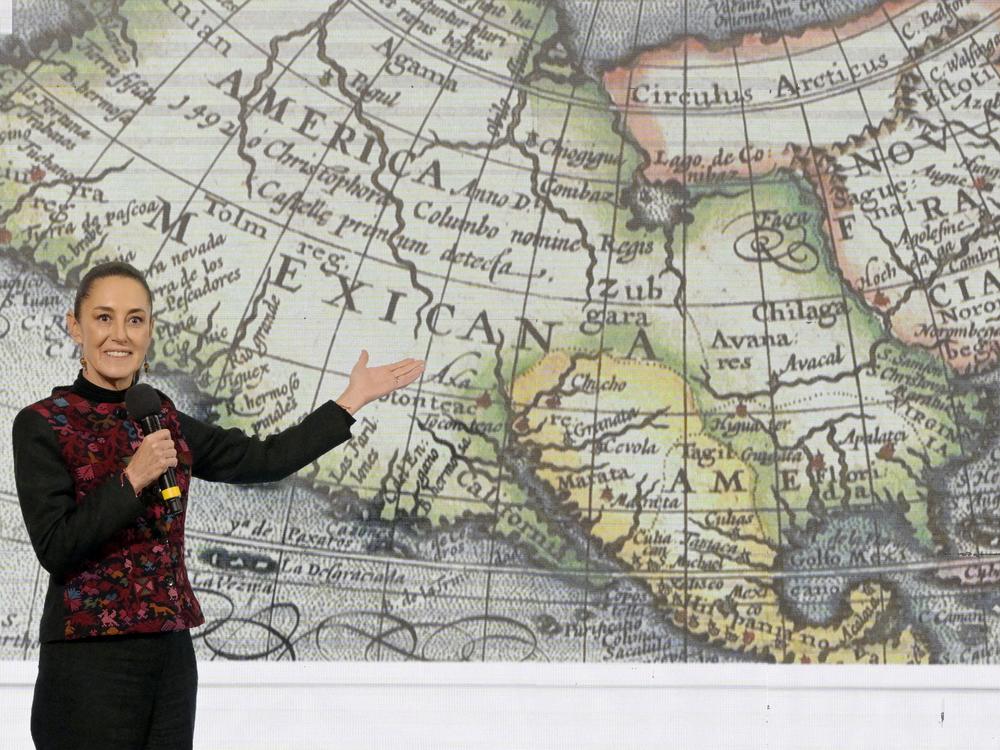 Mexico's President Claudia Sheinbaum, pictured in early January, said the U.S. should be called 