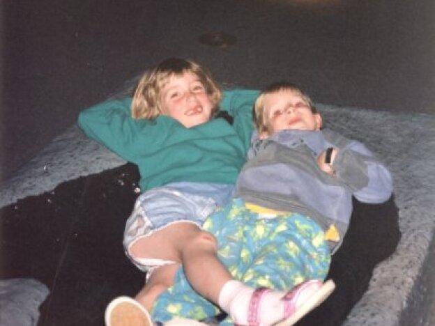 Cara Beth Rogers (left) and her brother Luke when they were kids.
