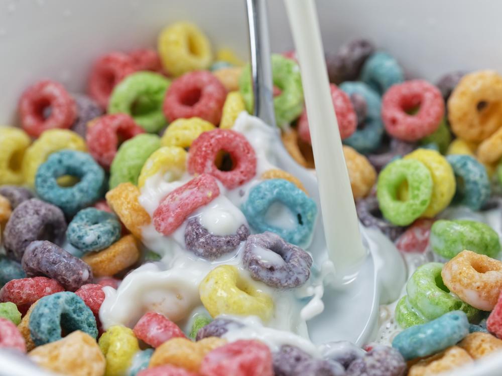 A new study in the <em>American Journal of Preventive Medicine found just nine children's cereal brands advertised directly to kids dominated purchases by families with kids: </em>Cocoa Puffs, Frosted Flakes, Froot Loops, Honey Nut Cheerios, Lucky Charms, Pebbles, Reese's Puffs, Toast Crunch and Trix.
