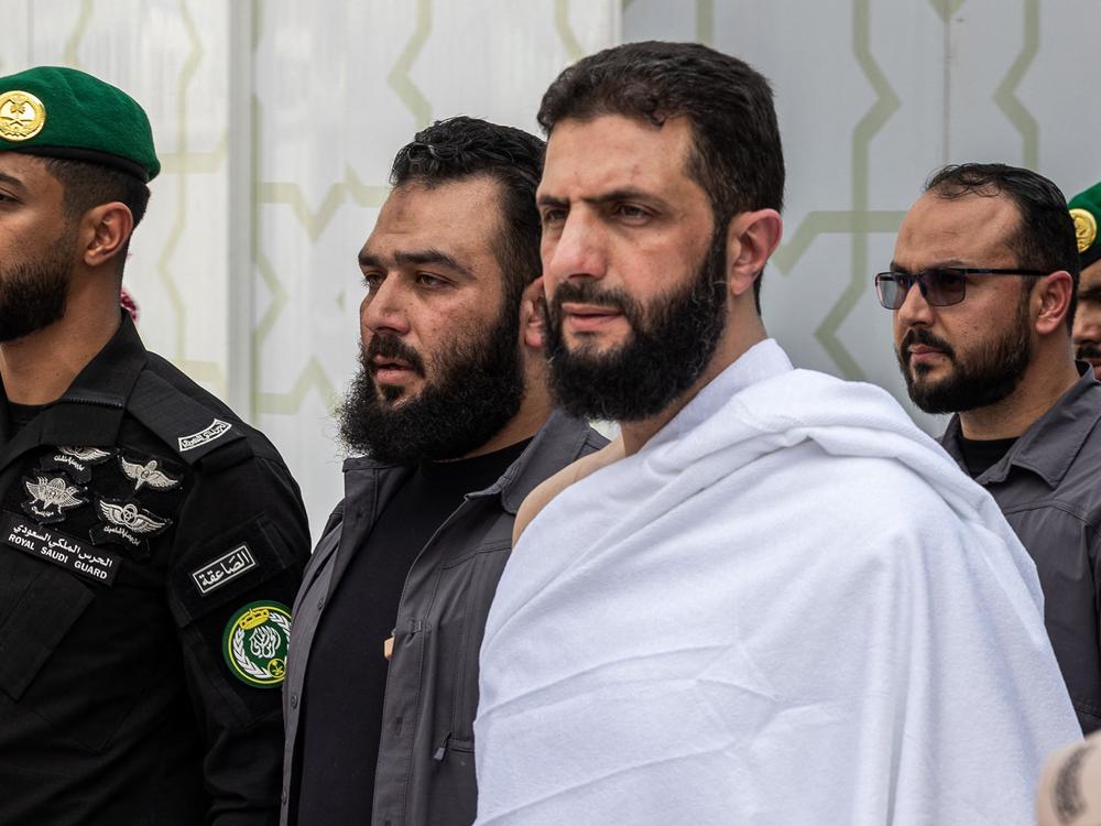 Syria's interim president Ahmed al-Sharaa performs a pilgrimage in Islam's holiest city, Mecca, in Saudi Arabia, on Feb. 3.