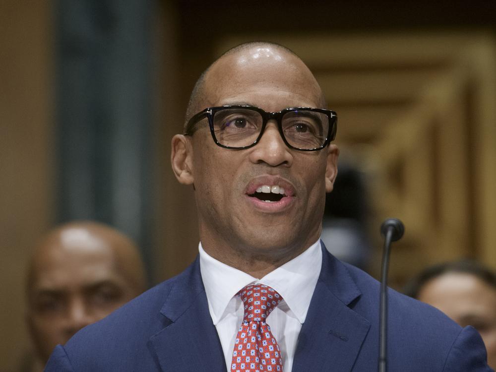 Scott Turner delivers his opening remarks during a Senate Committee on Banking, Housing, and Urban Affairs hearing for his pending confirmation on Jan. 16.