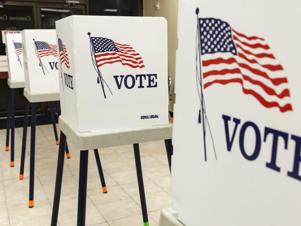 The Cameron County Courthouse polling place on March 5, 2024, in Brownsville, Texas.