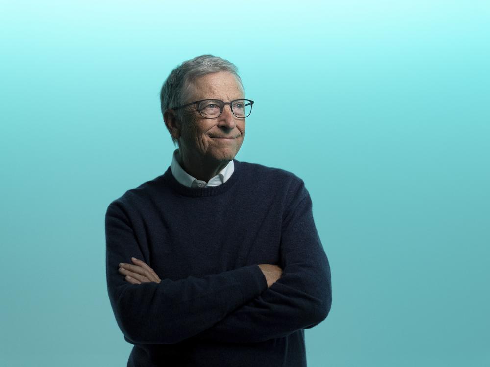 Bill Gates stands for a photo after an interview with The Associated Press in Indian Wells, Calif., Wednesday, Jan. 8, 2025.