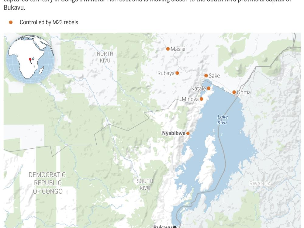 M23 rebels have claimed another town in eastern Congo.