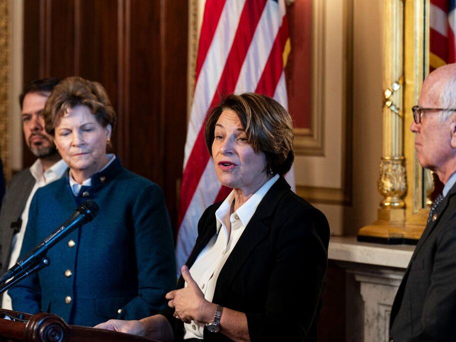 Senator Amy Klobuchar, a Democrat from Minnesota, was among a group of Democratic senators who wrote to the Department of Health and Human Services demanding answers on the agency's communications pause.
