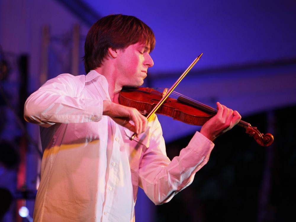 Violinist Joshua Bell plays his Stradivarius violin from 1713 in Oakville, Calif., in 2010. Bell tells NPR there's something special about a Strad.