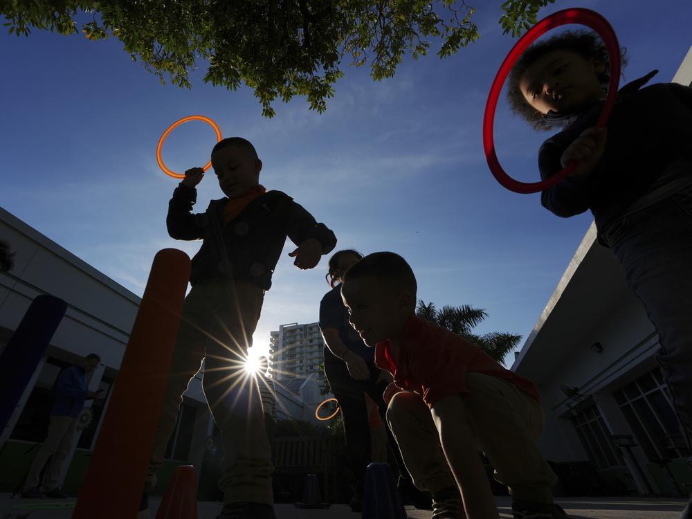 Children play during aftercare for the Head Start program at Easterseals South Florida, an organization that gets about a third of its funding from the federal government, on Jan. 29 in Miami.