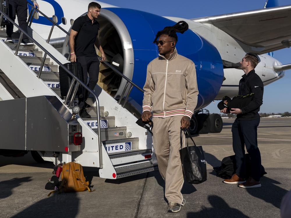 DeAndre Hopkins of the Kansas City Chiefs arrives in New Orleans last weekend.