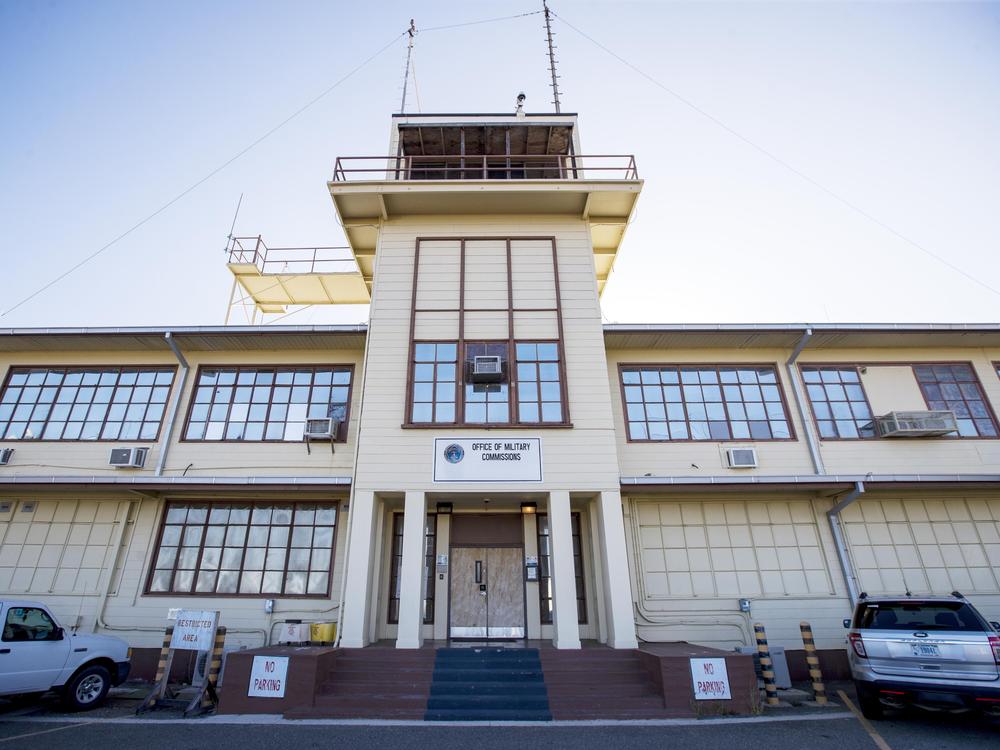 In this photo reviewed by U.S. military officials, the Office of Military Commissions building used for Periodic Review Board hearings stands in 2019, in Guantanamo Bay Naval Base, Cuba.