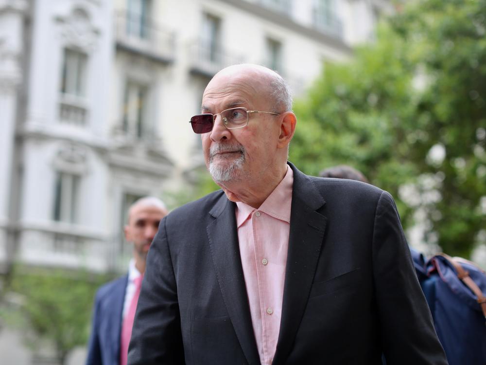 Salman Rushdie presented his book Knife at El Ateneo Library, in Madrid, Spain on May 20, 2024.