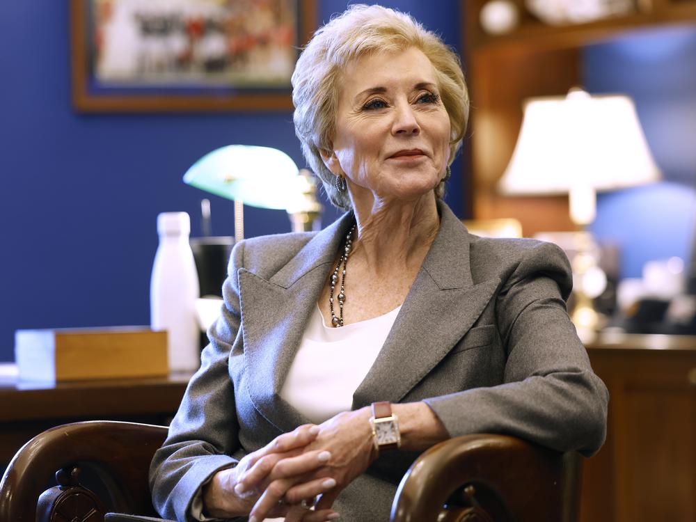Donald Trump's nominee to lead the U.S. Education Department, Linda McMahon, seen here in December, has come out in support of school choice and 