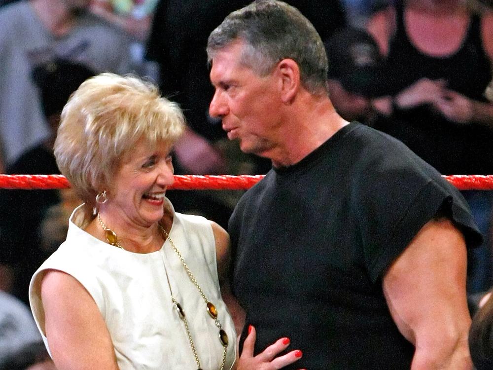 The McMahon family, including Vince McMahon, often appeared in WWE broadcasts. But on-camera appearances from Linda – like this one from 2009 – were more rare.
