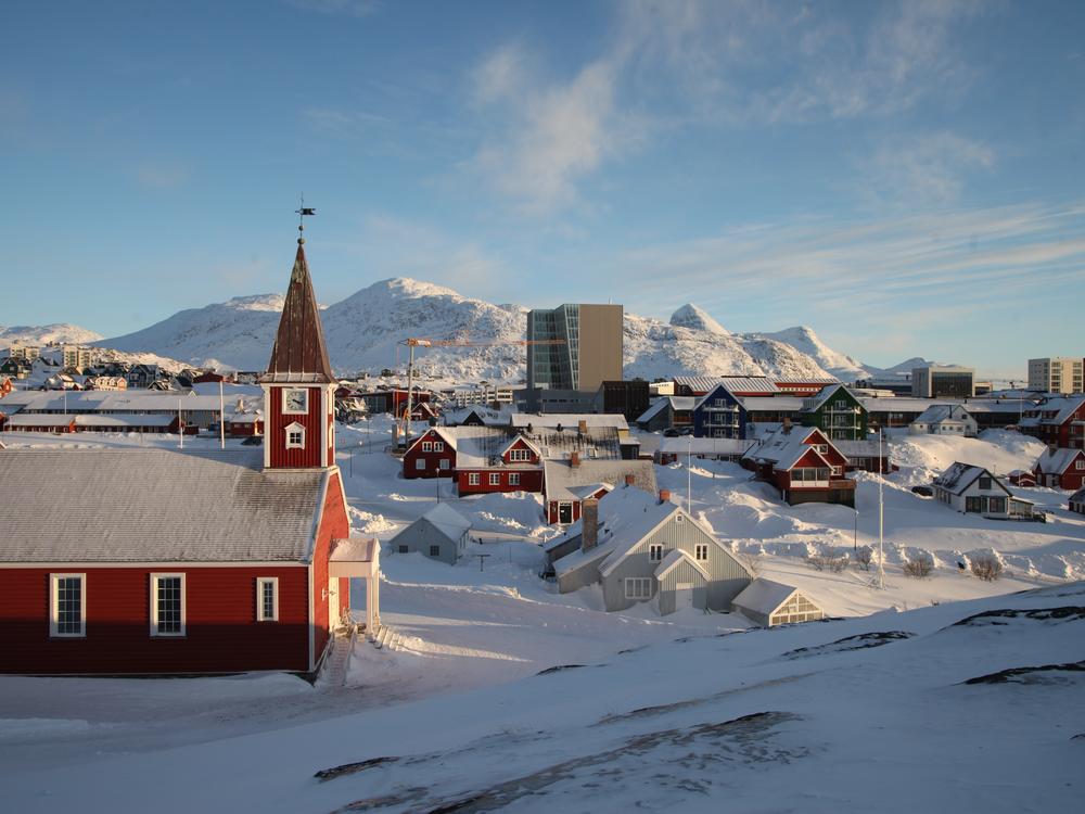 A view of the city center of the Greenlandic capital Nuuk. Trump's renewed interest in acquiring the island hasn't gone over well with Greenland or Denmark.