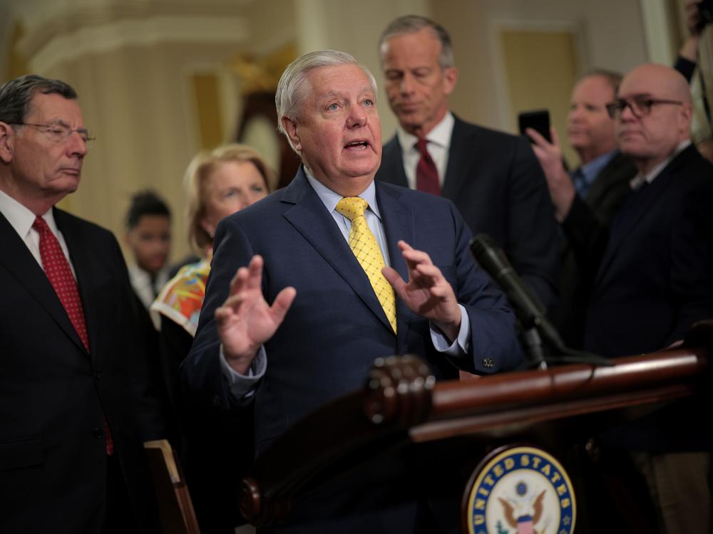 Senate Budget Committee Chairman Lindsey Graham, R-S.C., told reporters in the Capitol on Tuesday that he is moving forward with a budget proposal that would allow Republicans to pass much of President Trump's agenda without the threat of a filibuster.