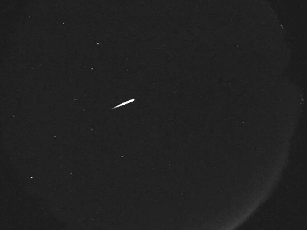 This photo provided by NASA shows the Orionid meteors on Oct. 13, 2015.