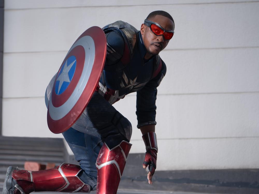 Anthony Mackie as Captain America.