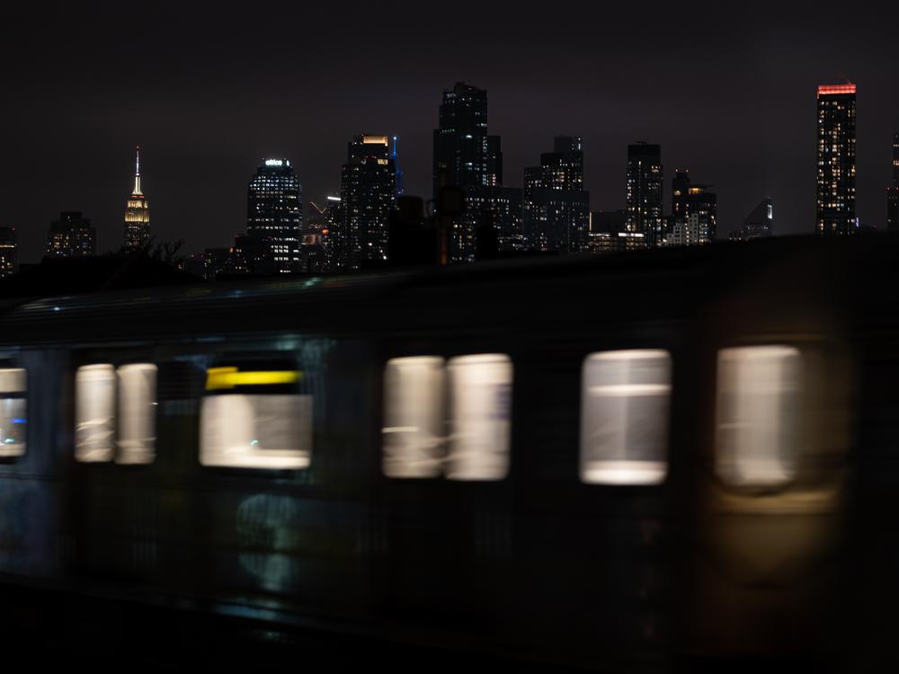 Manhattan skyline view from the 7 subway line in Jackson Height, New York City, on Wednesday, Feb. 12, 2025.