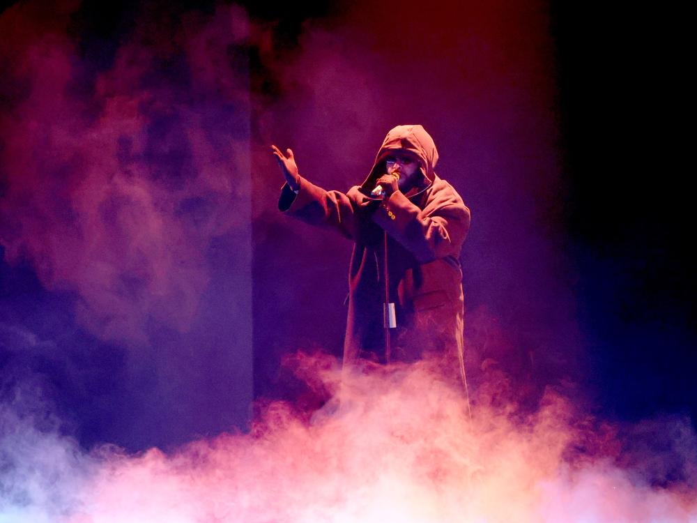 The Weeknd performs during the 67th Grammy Awards.