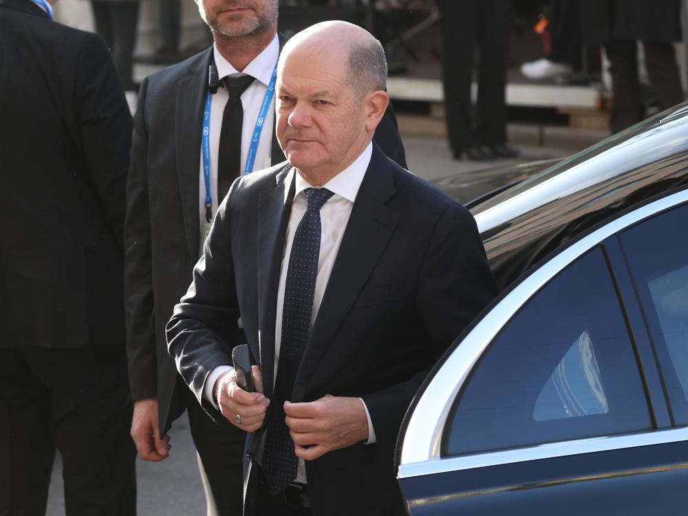 German Chancellor Olaf Scholz, pictured on Saturday at the Munich Security Conference in Munich, Germany, criticized the comments of U.S. Vice President JD Vance.
