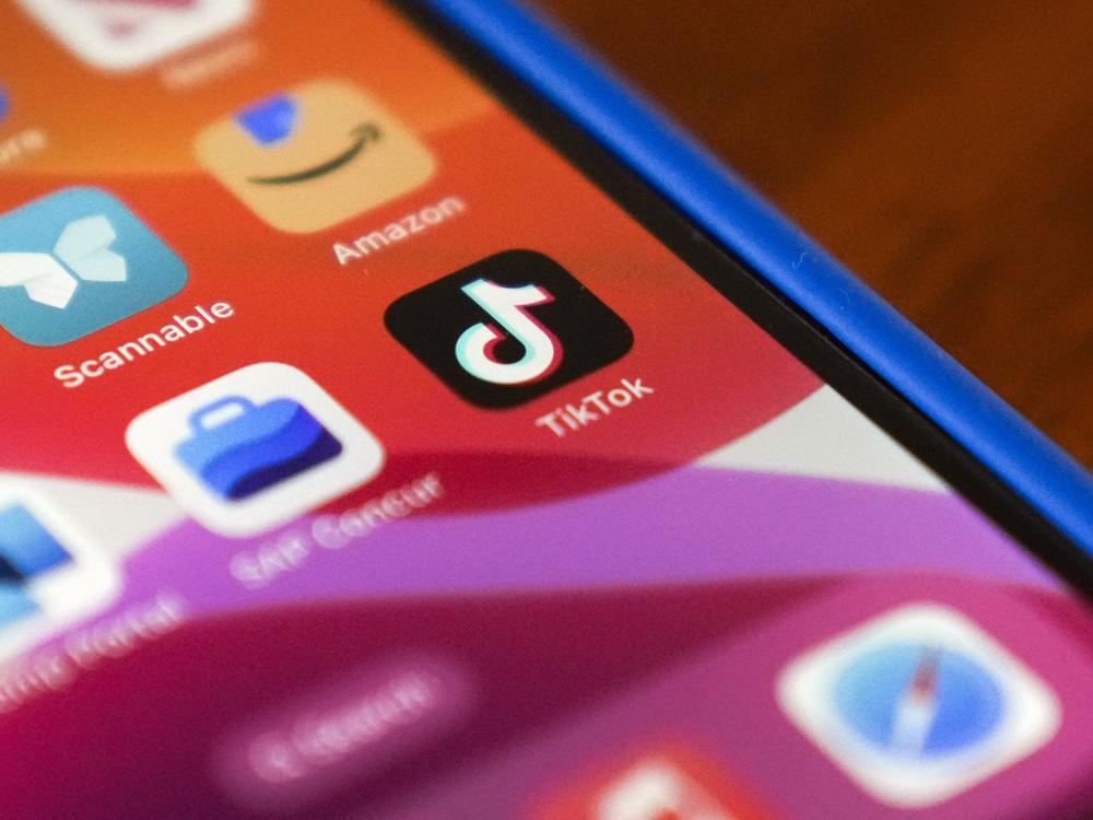 The TikTok app logo is shown on an iPhone on Friday, Jan. 17, 2025, in Houston.