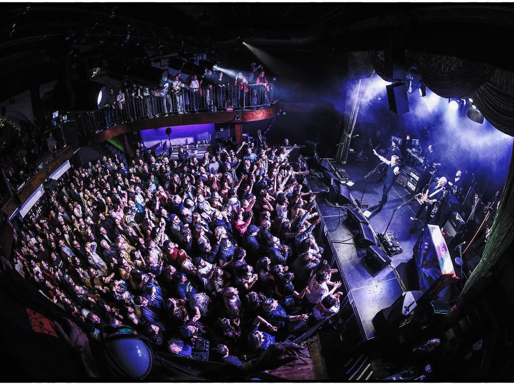 Paul McCartney before a crowd at the Bowery Ballroom, a downtown New York City club that can fit fewer than 600 people in the audience, on Friday, Feb. 14, 2025.