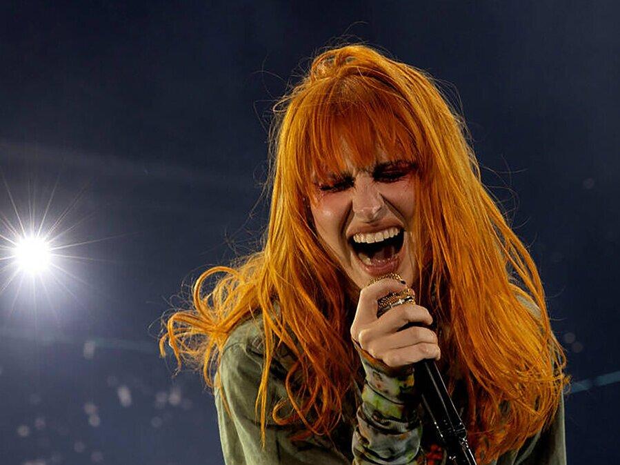 Hayley Williams performs with Paramore during the When We Were Young music festival on Oct. 23, 2022, in Las Vegas.