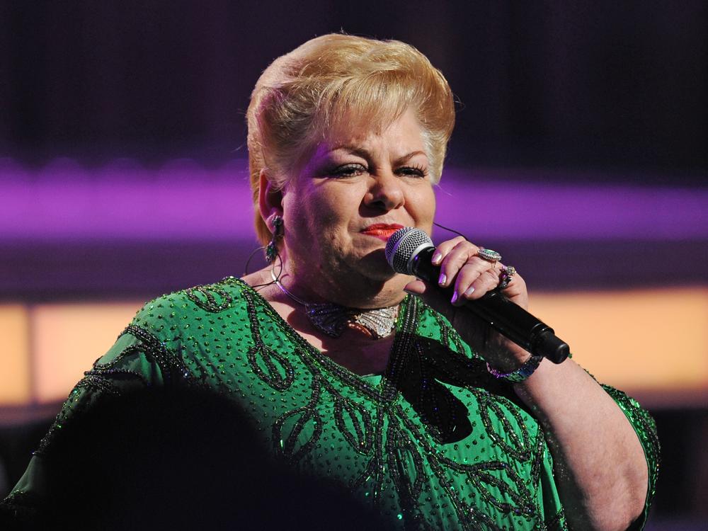 Mexican singer Paquita la del Barrio performs at the 14th annual Latin Grammy Awards in Las Vegas, Nevada.