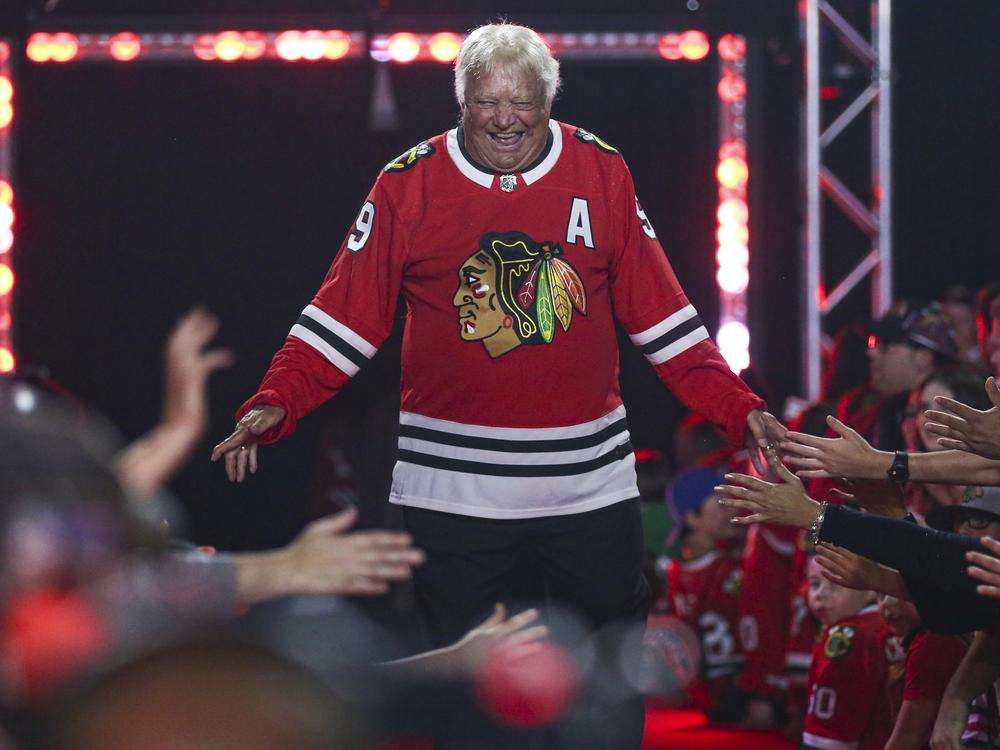 Former Chicago Blackhawks player Bobby Hull is introduced to fans during the NHL hockey team's convention in Chicago on July 26, 2019. Hull's family announced he was suffering from CTE — the brain condition known as chronic traumatic encephalopathy when he died in 2023.