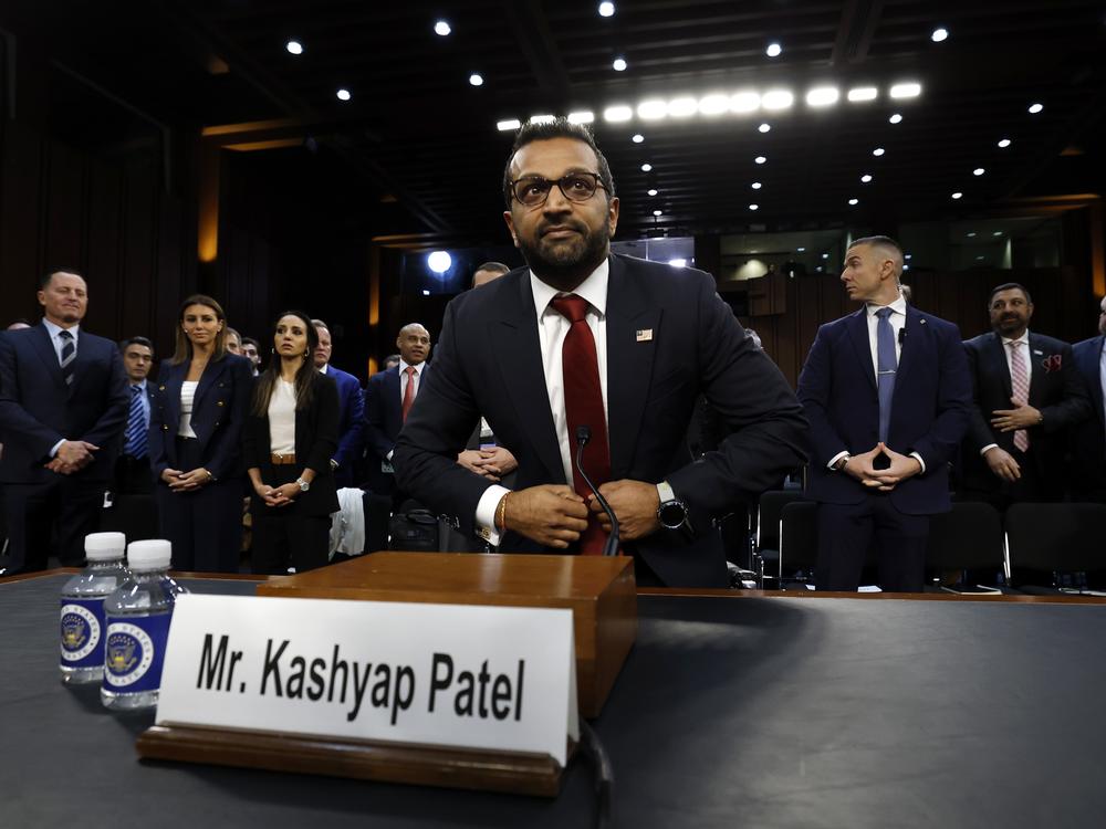 Kash Patel, Trump's pick for FBI director, arrives to testify during his confirmation hearing before the Senate Judiciary Committee on Jan. 30, 2025 in Washington, D.C.