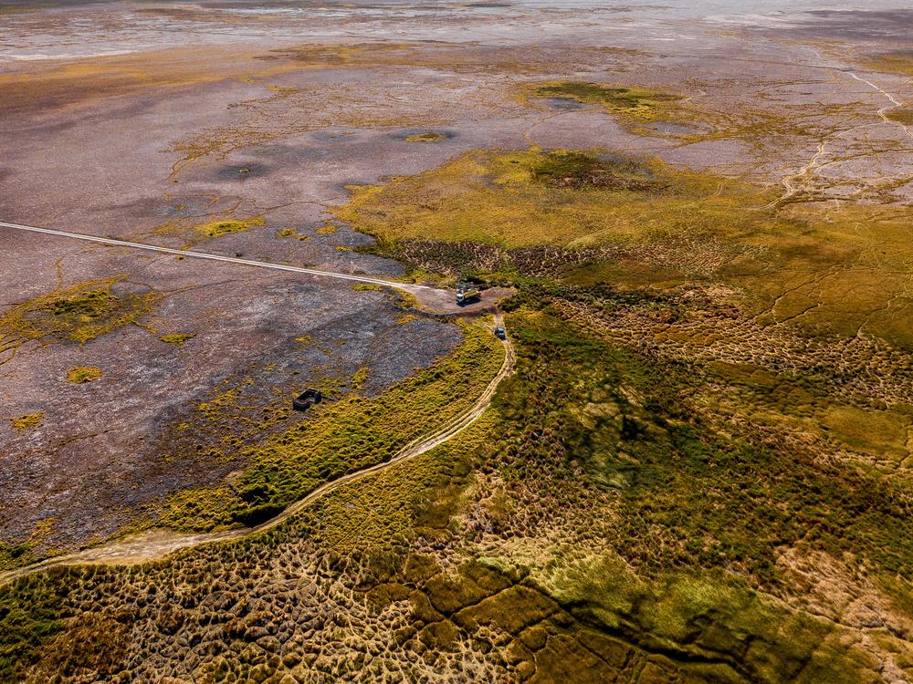 Tilopozo, a former wetland, that according to Peine inhabitants, dried because of the water extraction by Lithium companies. Saturday 13th of April, 2024. Antofagasta, Chile.