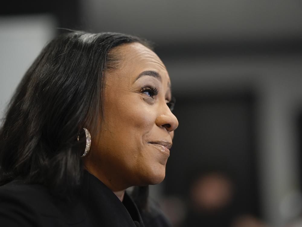 President Trump and Fulton County District Attorney Fani Willis began their second terms in office a few weeks apart. Willis is seen here on Oct. 22, 2024, in Atlanta.