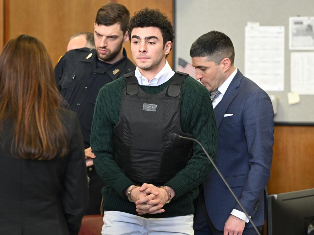Luigi Mangione appears at a hearing for the murder of United Healthcare CEO Brian Thompson at Manhattan Criminal Court on February 21, 2025 in New York City.