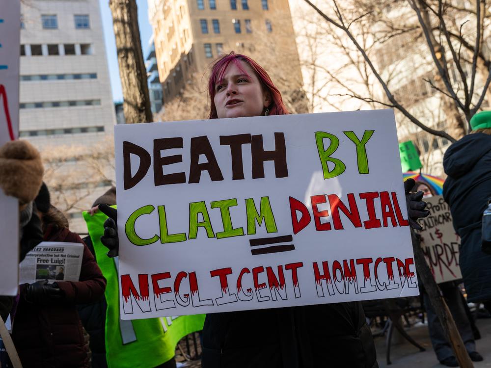 Supporters of Luigi Mangione, the 26-year-old accused of killing UnitedHealthcare CEO Brian Thompson, gather outside of Manhattan Criminal Court. His case has sparked national conversation about health care coverage in United States.