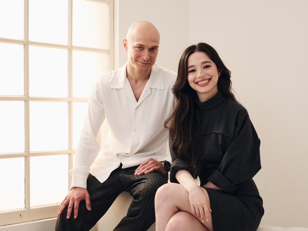 Yura Borisov, left, and Mikey Madison at the Toronto International Film Festival in September 2024.