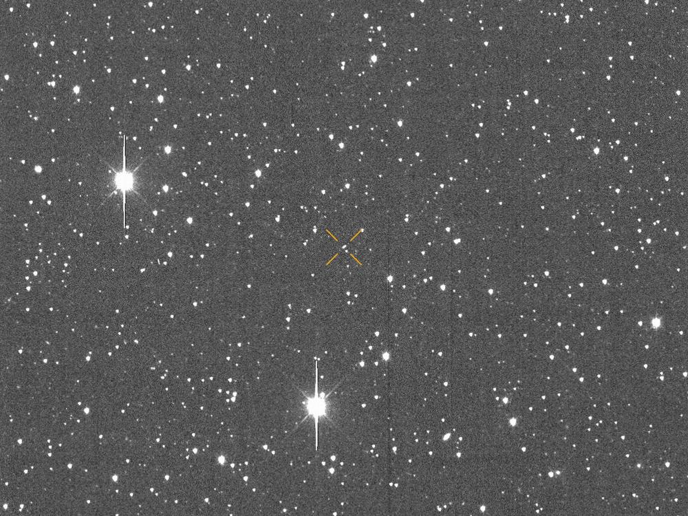 This image made available by University of Hawaii's asteroid impact alert system shows the motion of asteroid 2024 YR4 over about one hour, Dec. 27, 2024.
