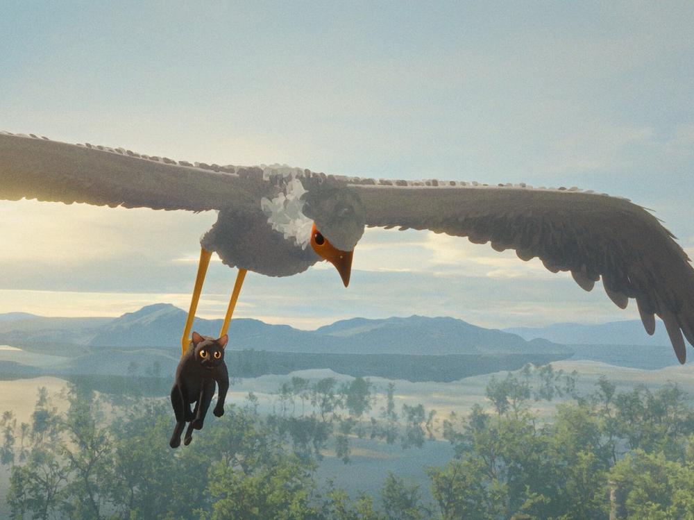 A scene from the Oscar-nominated animated film <em>Flow.</em>