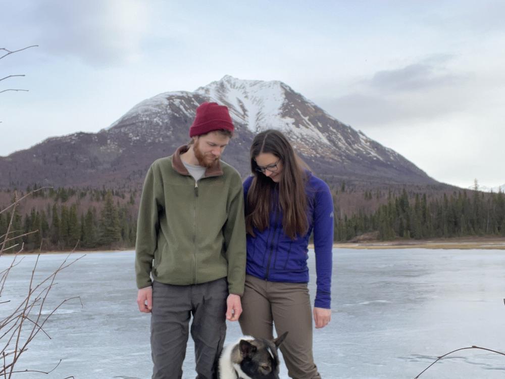 Eileen and James Kramer with Lota their Karelian Bear Dog, a breed they say is especially good at scaring off hungry bears in the wild and around their home in the park. The couple is feeling more hopeful that they may get their jobs back after a court ruling in San Francisco this week.