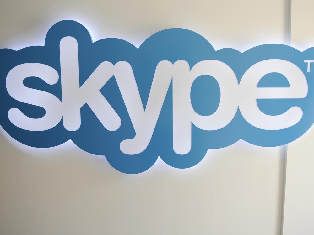 The Skype logo is pictured at Skype headquarters in Luxembourg on May 10, 2011. Microsoft says the free video calling service will end in May.