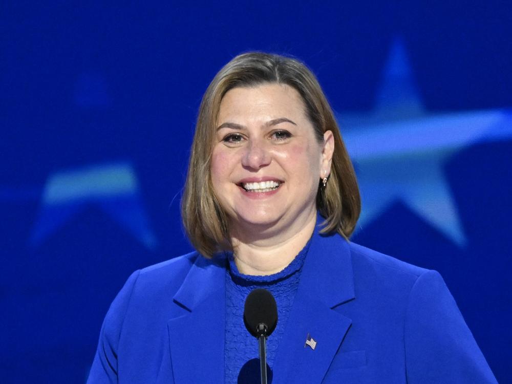 U.S. Rep. Elissa Slotkin, Democrat from Michigan, speaks on the fourth and last day of the Democratic National Convention (DNC) at the United Center in Chicago on Aug. 22, 2024.
