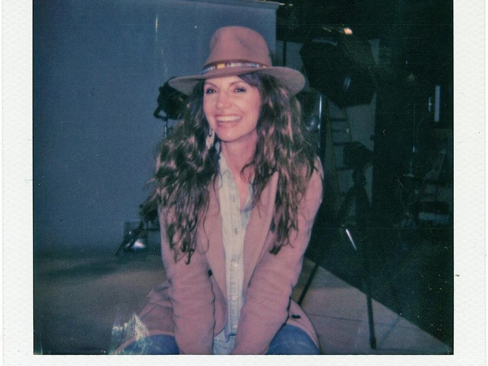 Photographer Mary Ellen Matthews in a Polaroid photo.